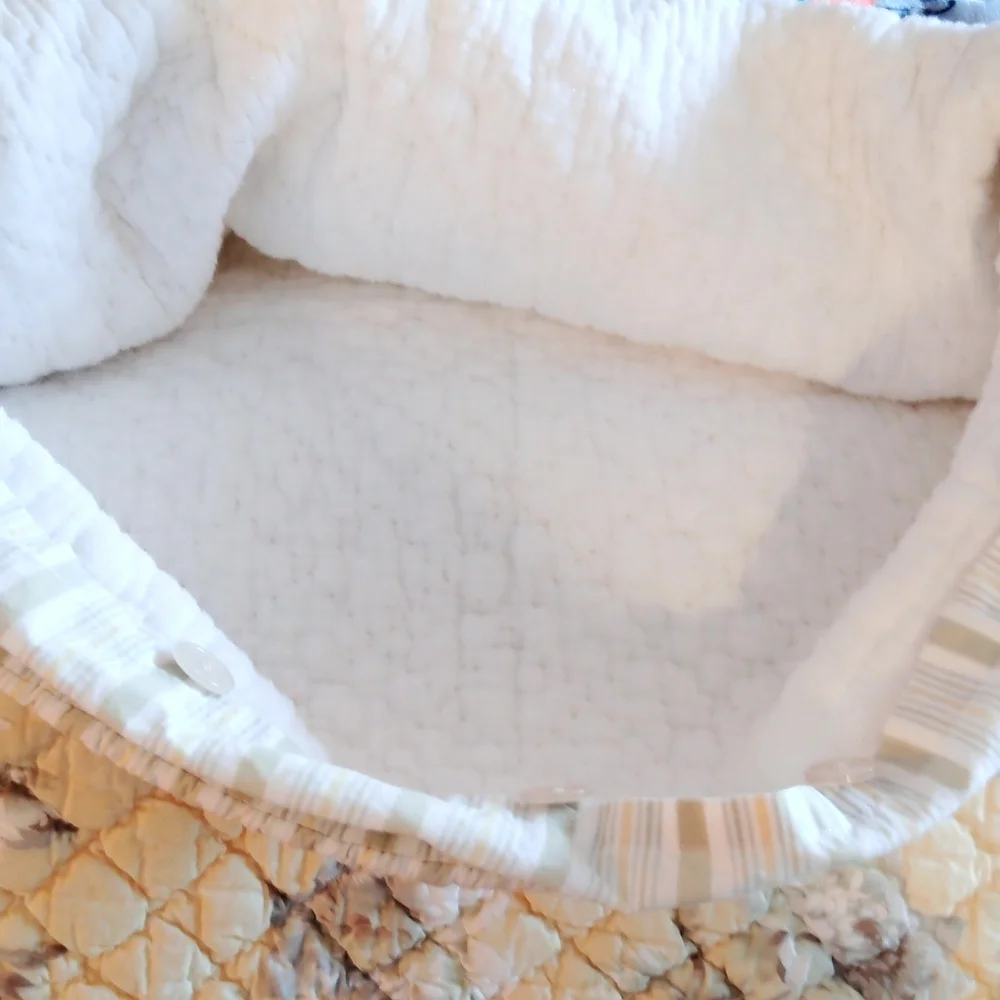 RESTORATION HARDWARE EURO QUILTED YELLOW/BLUE FLORAL SHAMS 26X26 QUITE LUXURY